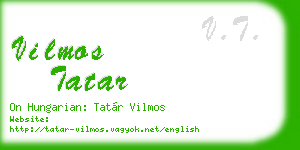 vilmos tatar business card