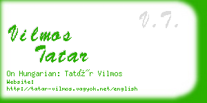 vilmos tatar business card